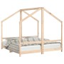 Estructura de cama de niños madera maciza de pino 2x(80x160) cm