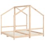 Estructura de cama de niños madera maciza de pino 2x(80x160) cm