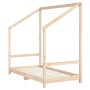 Estructura de cama de niños madera maciza de pino 2x(80x160) cm