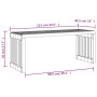 Banco de jardín extensible madera maciza pino 212,5x40,5x45 cm