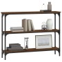 Mesa consola madera de ingeniería marrón roble 100x22,5x75 cm
