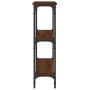 Mesa consola madera de ingeniería marrón roble 75x22,5x75 cm