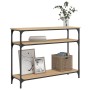 Mesa consola madera de ingeniería roble Sonoma 100x29x75 cm
