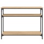 Mesa consola madera de ingeniería roble Sonoma 100x29x75 cm