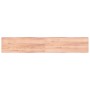 Tablero mesa madera tratada borde natural marrón 220x40x(2-6)cm