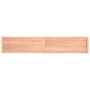 Tablero mesa madera tratada borde natural marrón 220x40x(2-6)cm