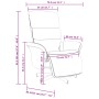 Sillón reclinable de masaje con reposapiés tela gris oscuro