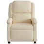 Sillón reclinable de tela crema