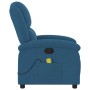 Sillón de masaje reclinable de terciopelo azul