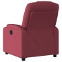 Sillón reclinable de tela rojo tinto