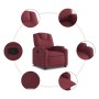 Sillón reclinable de tela rojo tinto