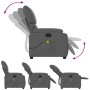 Sillón de masaje reclinable de tela gris oscuro
