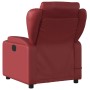 Sillón de masaje reclinable cuero sintético rojo tinto