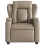 Sillón reclinable de cuero sintético color capuchino