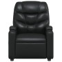 Sillón reclinable de cuero sintético negro