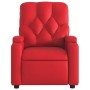 Sillón de masaje reclinable cuero sintético rojo