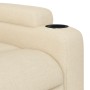 Sillón reclinable de tela crema