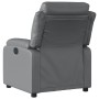 Sillón de masaje reclinable cuero sintético gris