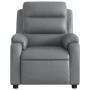Sillón de masaje reclinable cuero sintético gris