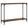 Mesa consola madera de ingeniería roble ahumado 101x30,5x75 cm