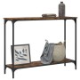 Mesa consola madera de ingeniería roble ahumado 101x30,5x75 cm