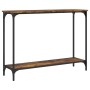 Mesa consola madera de ingeniería roble ahumado 101x30,5x75 cm