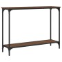 Mesa consola madera de ingeniería marrón roble 101x30,5x75 cm