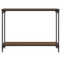 Mesa consola madera de ingeniería marrón roble 101x30,5x75 cm