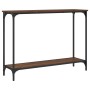 Mesa consola madera de ingeniería marrón roble 101x30,5x75 cm