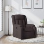 Sillón reclinable de tela marrón oscuro