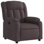 Sillón reclinable de tela marrón oscuro