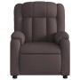 Sillón reclinable de tela marrón oscuro
