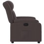 Sillón reclinable de tela marrón oscuro
