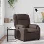 Sillón reclinable de cuero sintético marrón