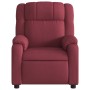 Sillón de masaje reclinable de tela color vino tinto