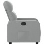 Sillón reclinable de tela gris claro