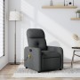Sillón de masaje reclinable de tela gris oscuro