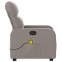 Sillón de masaje reclinable de tela gris taupé