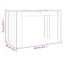 Mesa de comedor madera de ingeniería Sonoma gris 120x60x76 cm