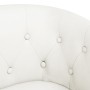 Sillón cuero sintético blanco