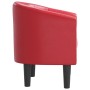 Sillón cuero sintético rojo