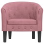Sillón de terciopelo rosa