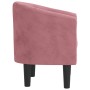 Sillón de terciopelo rosa
