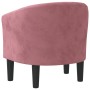 Sillón de terciopelo rosa