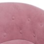 Sillón de terciopelo rosa