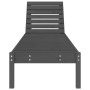Tumbonas 2 unidades madera maciza de pino gris 199,5x60x74 cm