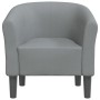 Sillón de tela gris claro