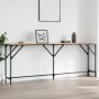 Mesa consola madera de ingeniería roble Sonoma 200x29x75 cm