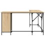 Escritorio madera de ingeniería roble Sonoma 141x141x75 cm