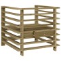Sillones de jardín 2 unidades madera impregnada de pino